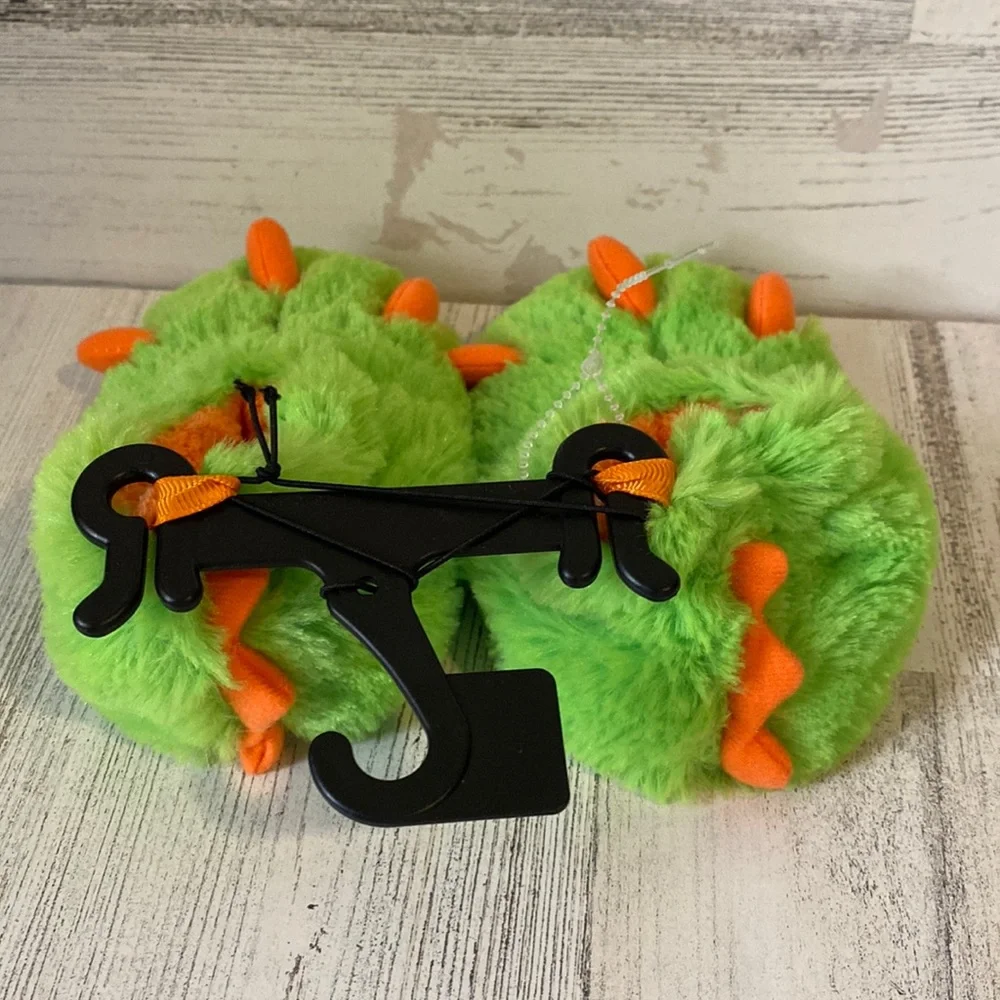 Baby Green Monster Slippers Size 3 NEW